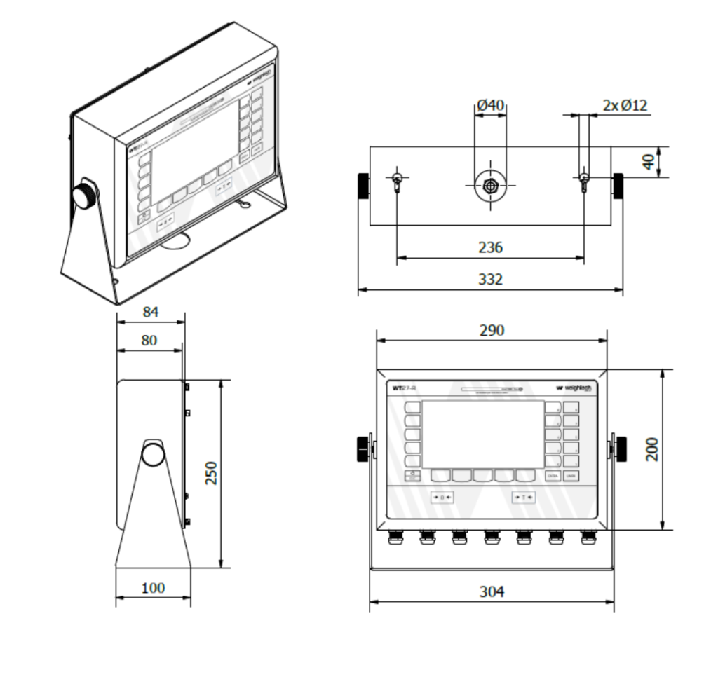 Desenho - Balança Plataforma Weightech WT27-R-Gráfico